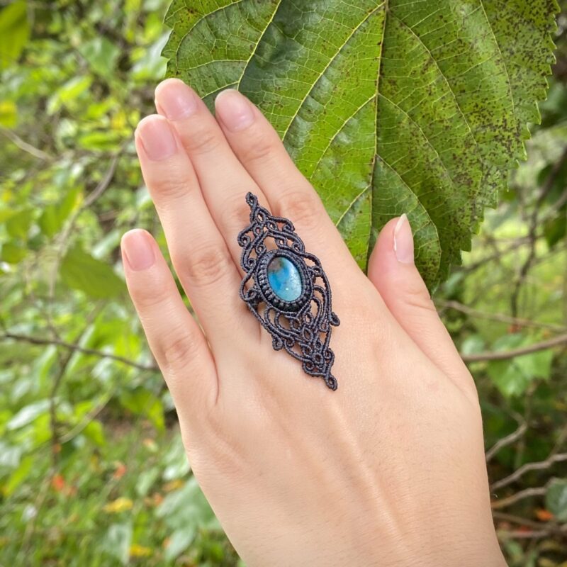 Anel com Crisocola Peruana