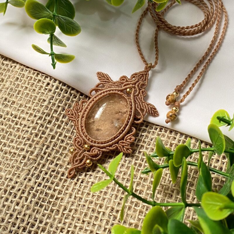 Colar Pingente com Cristal Lodolita