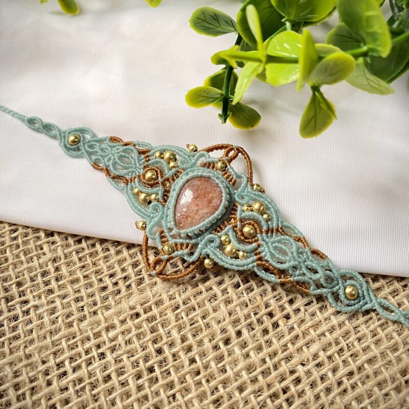 Pulseira com Pedra do Sol natural