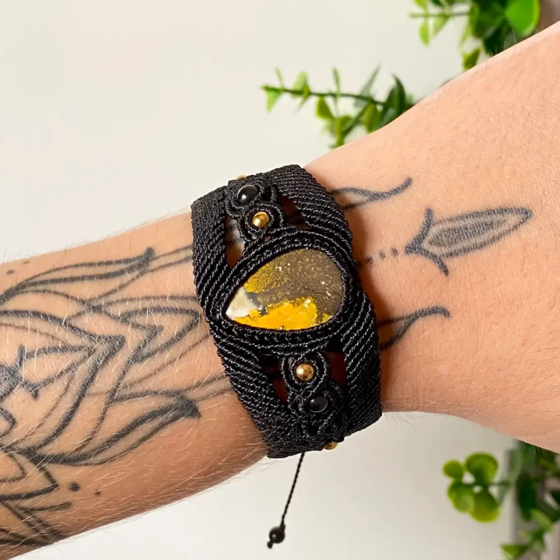 Pulseira com Jaspe Bumblebee