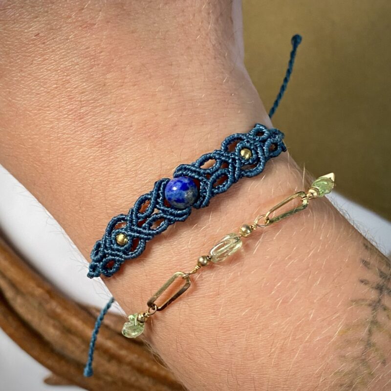 Pulseira Delicada com Lápis Lazúli