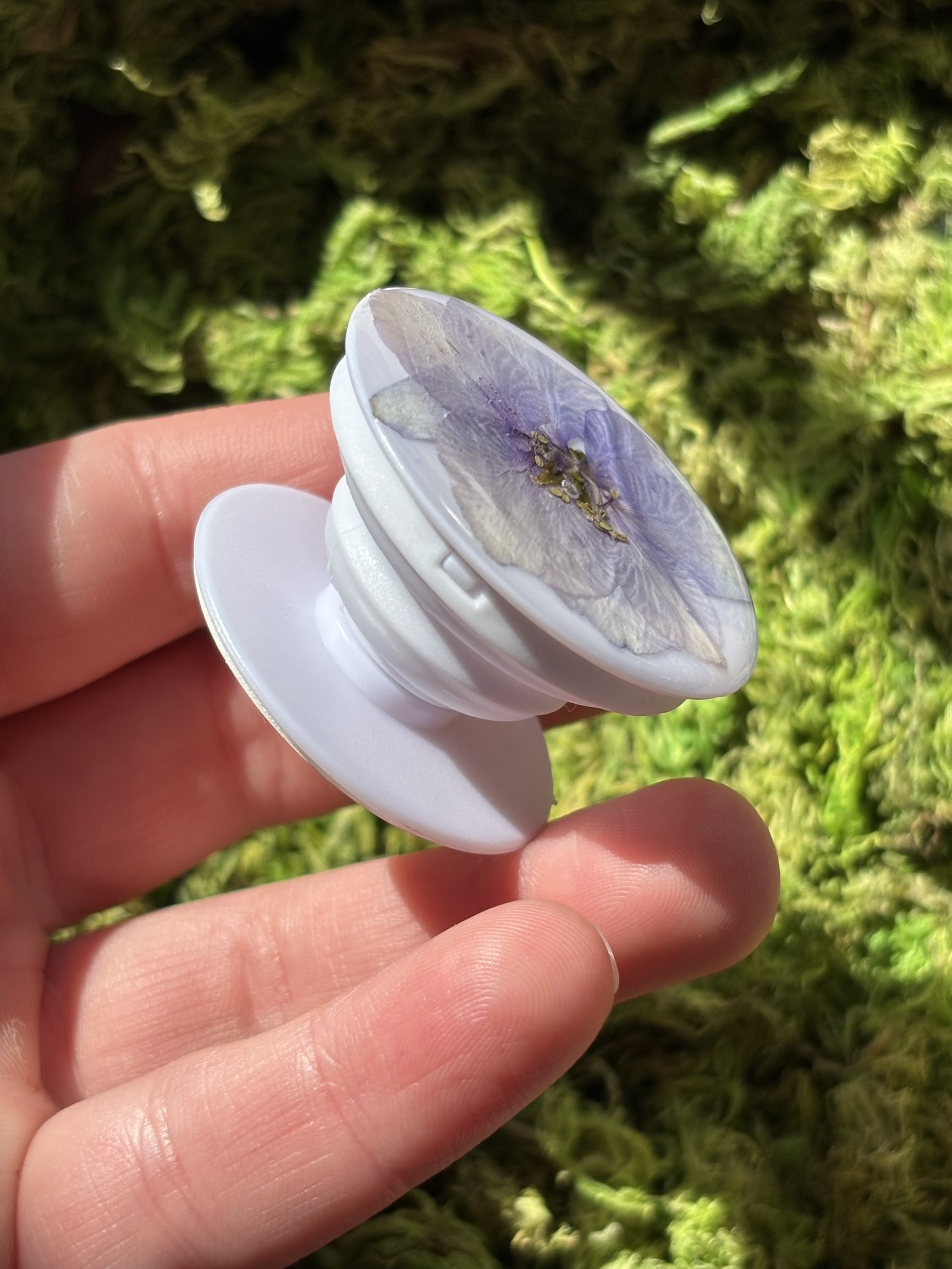 PopSocket em resina com Flores naturais - Imagem 2