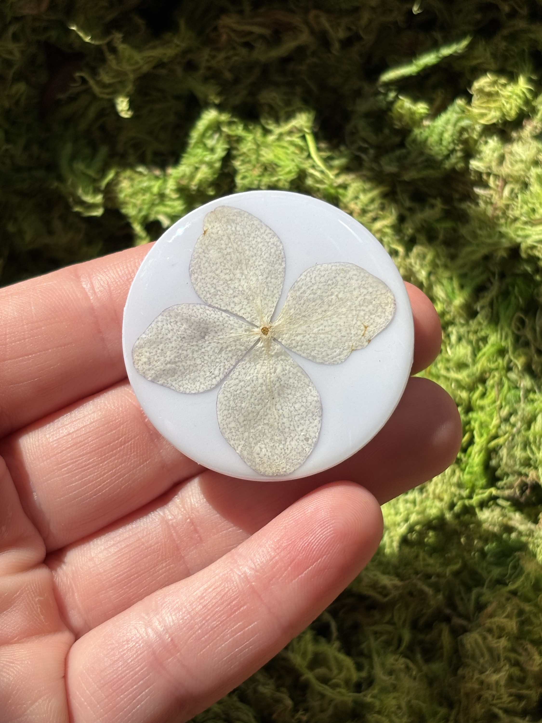PopSocket em resina com Flores naturais