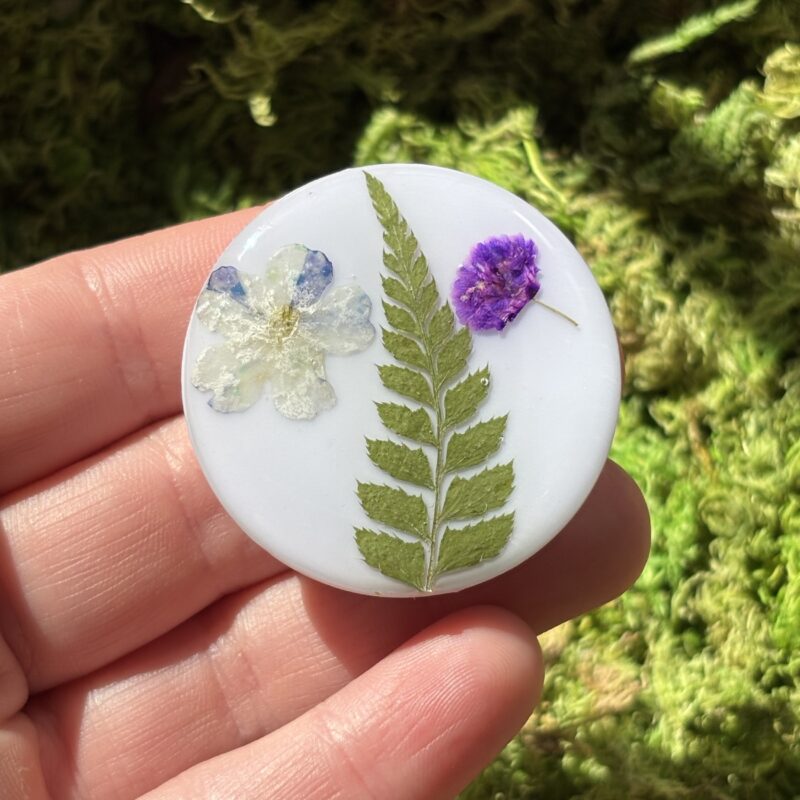 PopSocket em resina com Flores naturais
