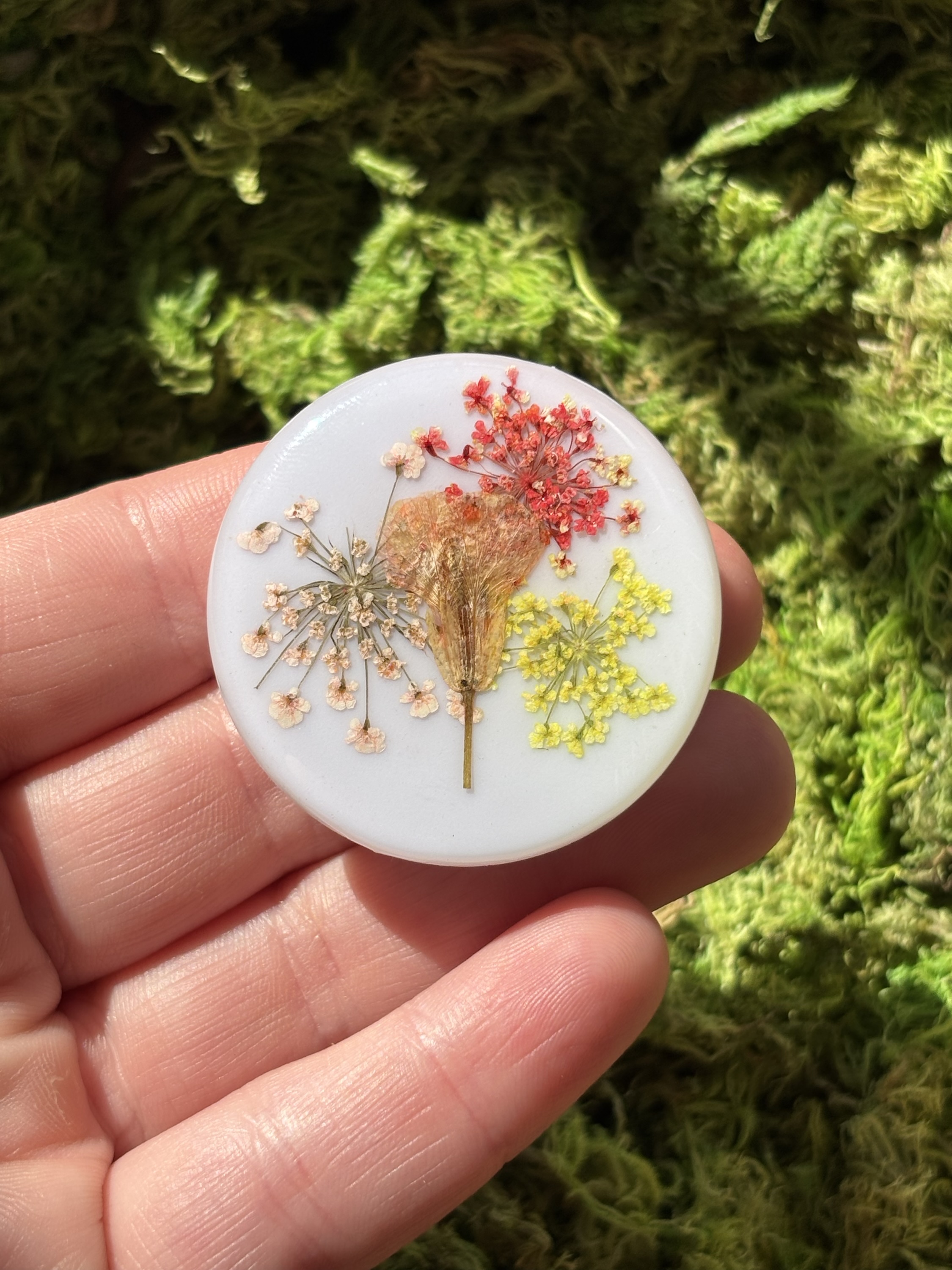 PopSocket em resina com Flores naturais